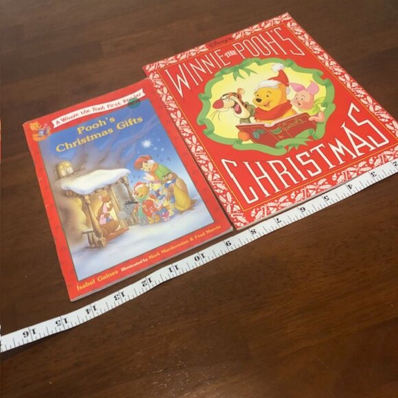 Disney Winnie The Pooh Vintage 90’s Christmas Books Bundle of Two - Picture 3 of 9